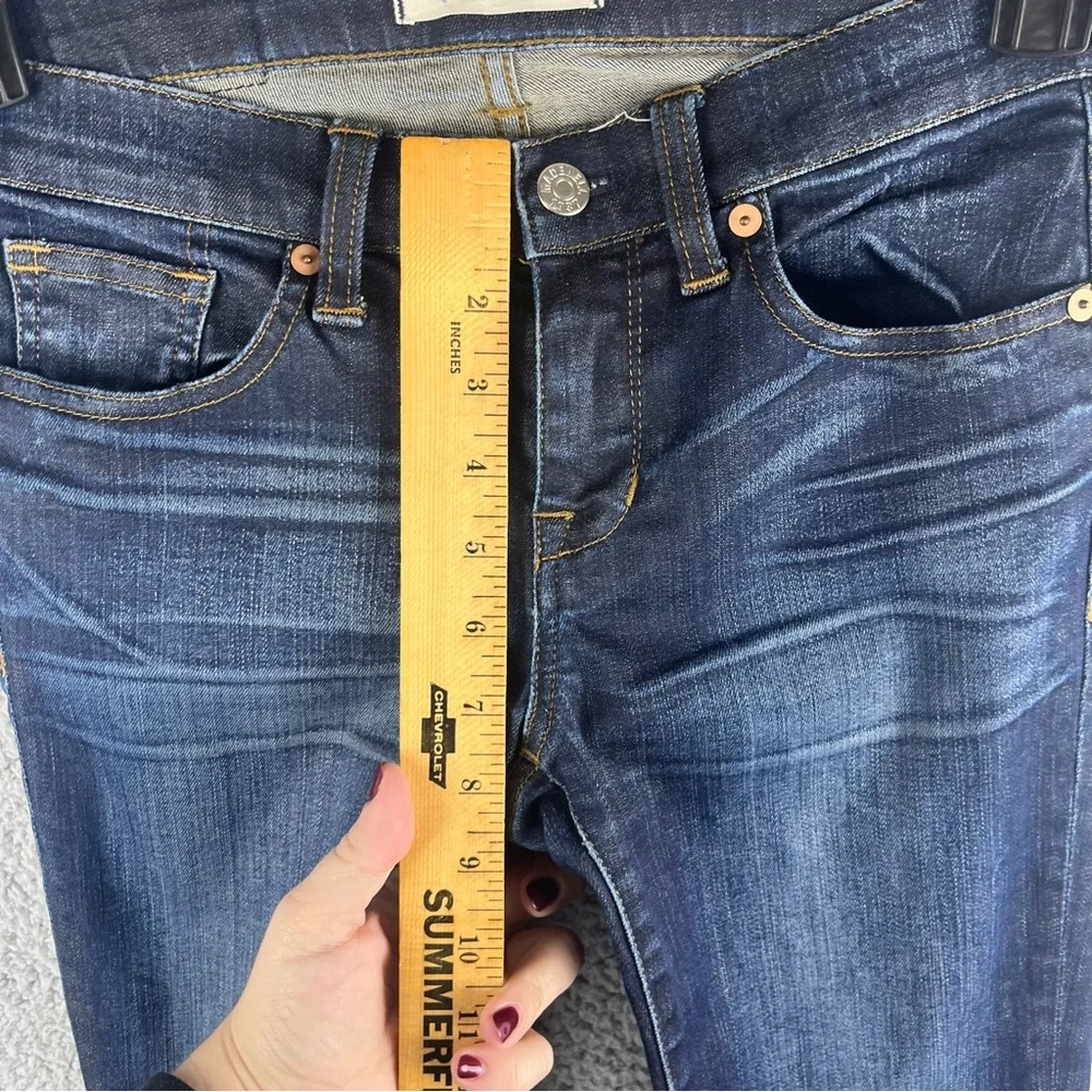 Madewell Women’s Skinny Skinny‎ Dark Wash Mid-Rise Cuffed Jeans Size 25 - Picture 4 of 14